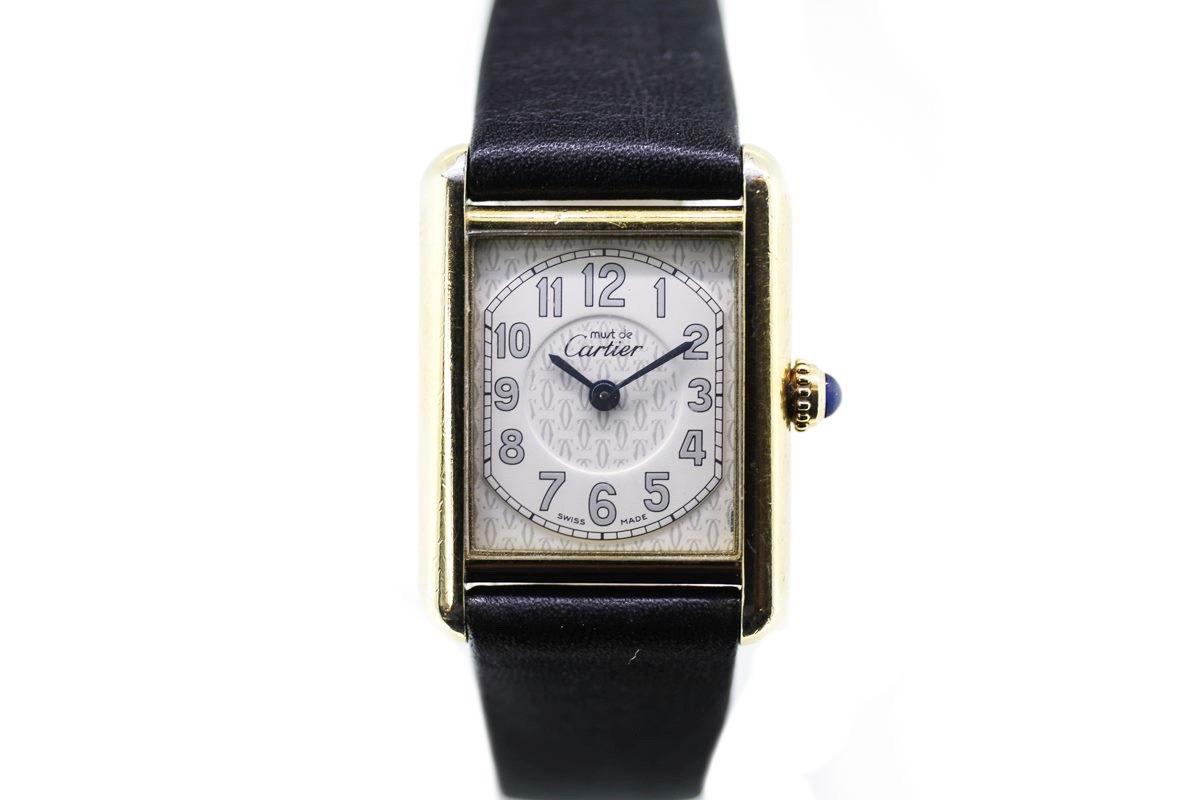 Cartier Tank in silver gilt