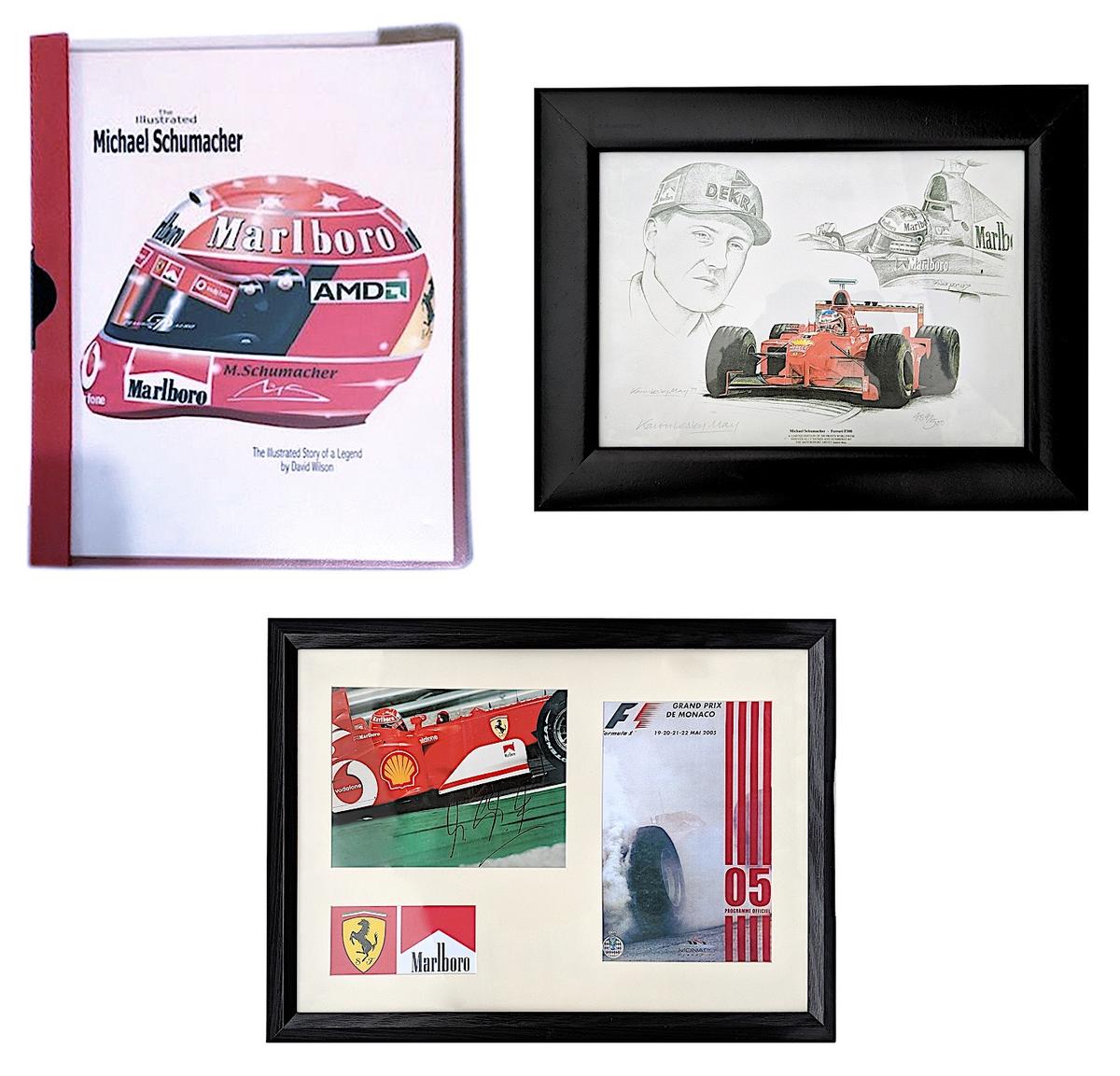 Collection of Michael Schumacher related items