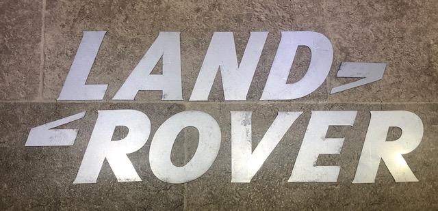 A font-correct Land Rover wall sign