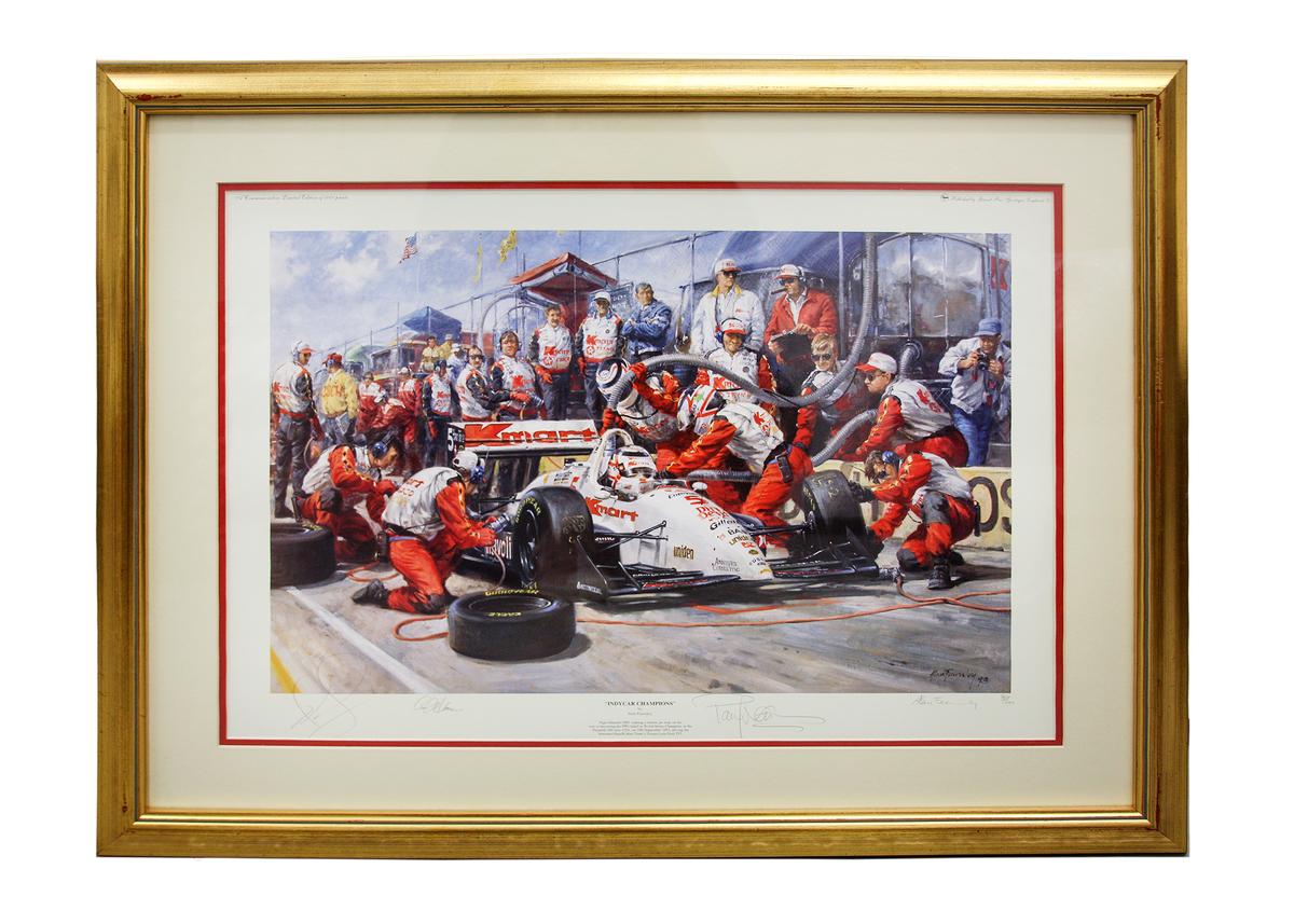 IndyCar Champions signed rare, limited edition print