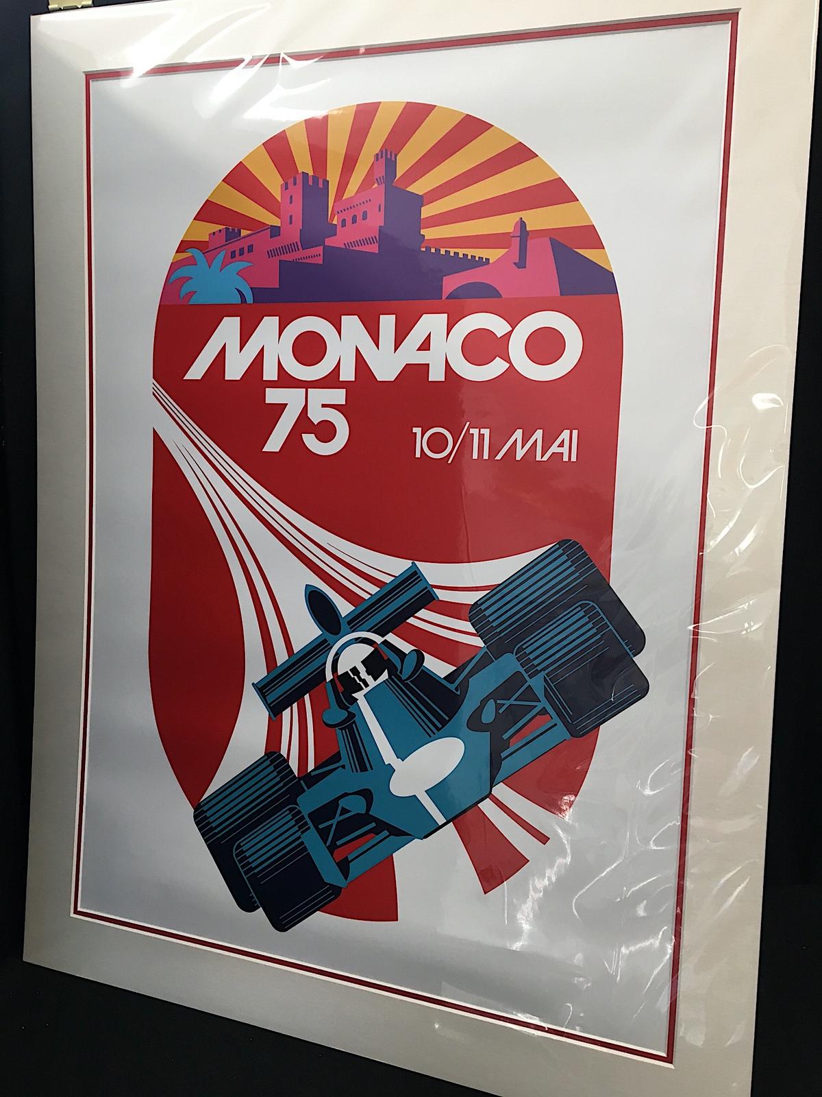 Monaco 1975 poster, mounted