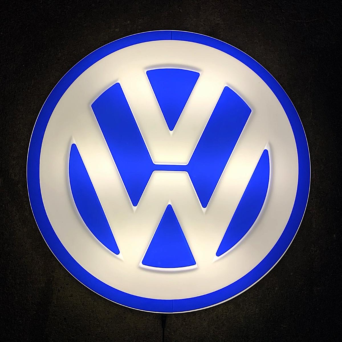 Volkswagen illuminated wall sign