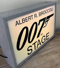 Original 007 illuminated studio sign