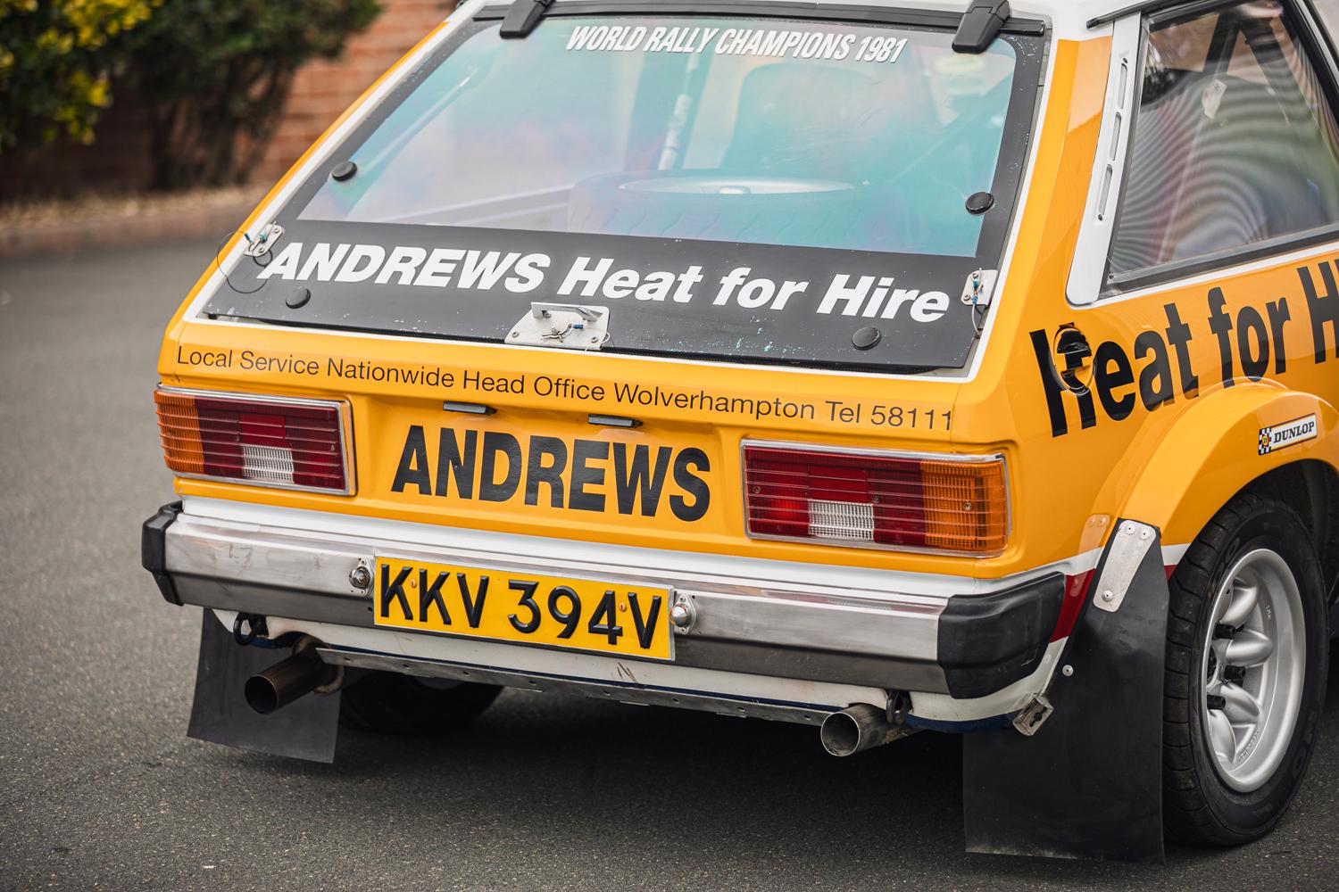 1980 Talbot Lotus Sunbeam ex-Works Rally Car