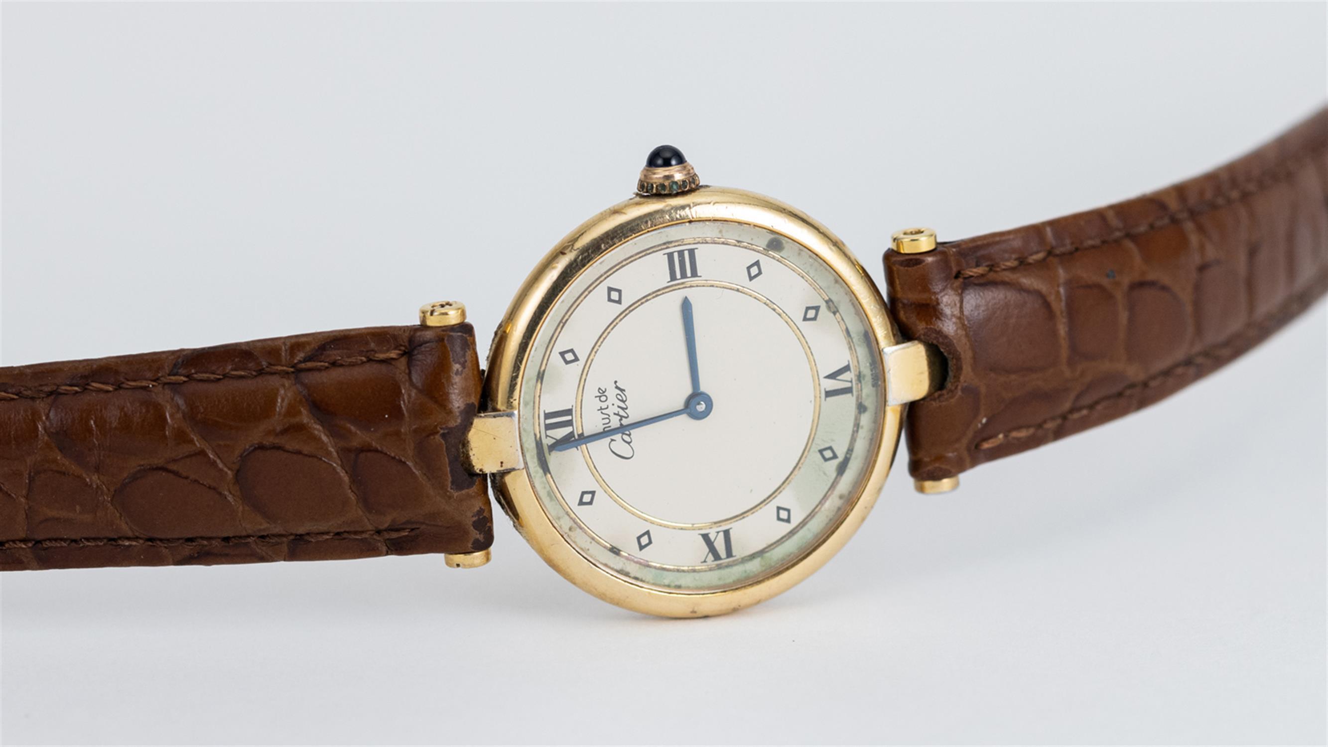 c.1990 Cartier Must De Cartier Vermeil Silver Guilt