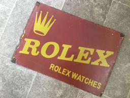 Tin-Plate Enamelled Rolex Advertising Sign