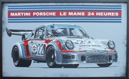 Martini Porsche 935 at Le Mans - Original Acrylic on Board by Tony Upson