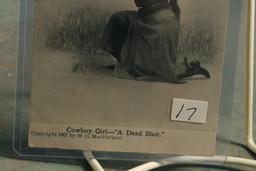 1907 Cowboy Girl "A Dead Shot" Annie Oakley?? Looks like photos of her then