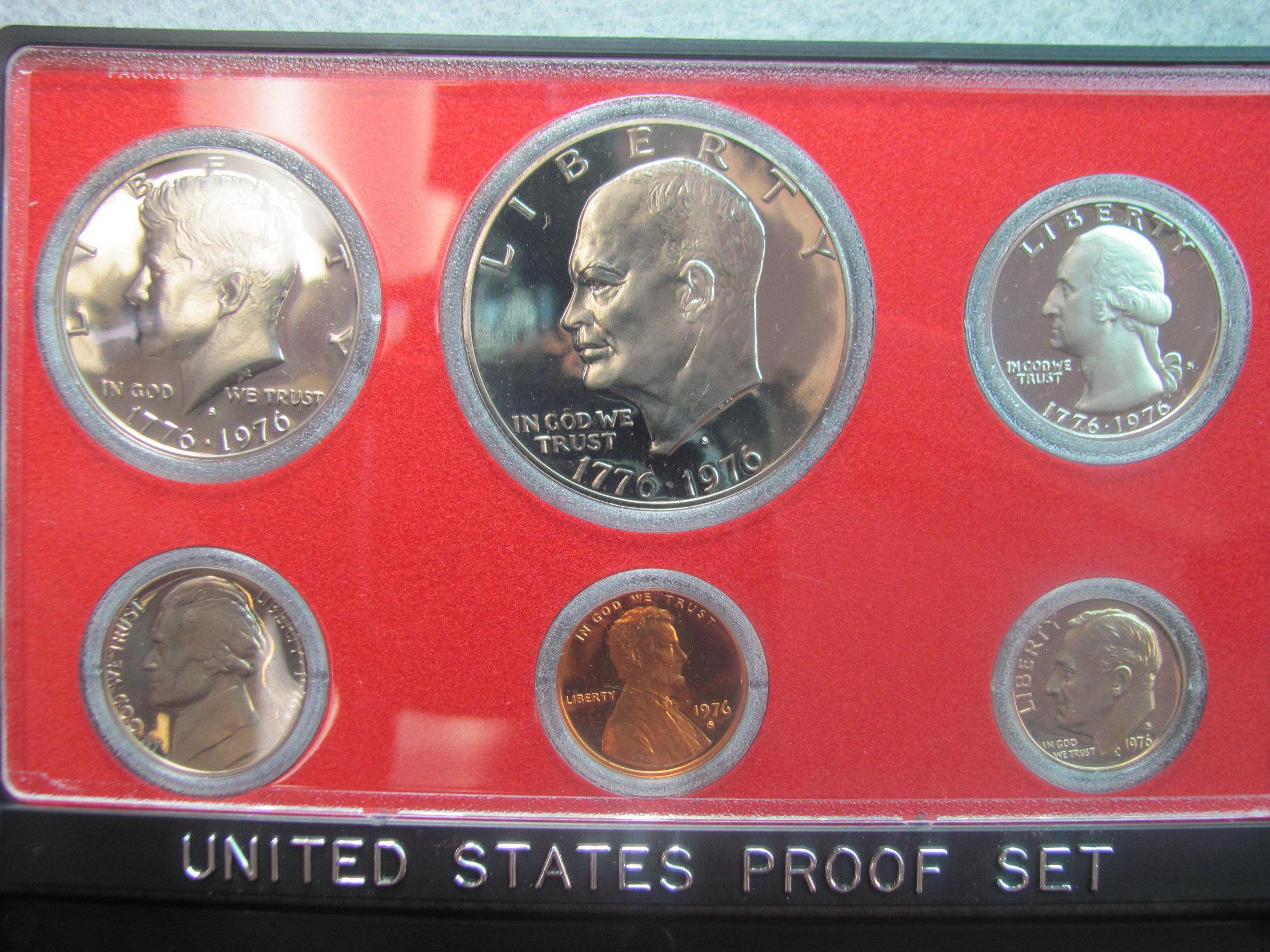 1976 US Proof Set - Black box - acrylic case