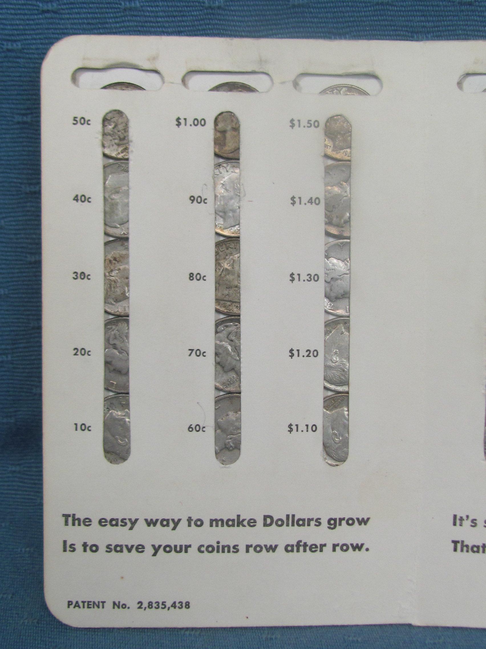 Old Northwest Bank Dime Saver Book - all silver, variety of dates - 90% Silver