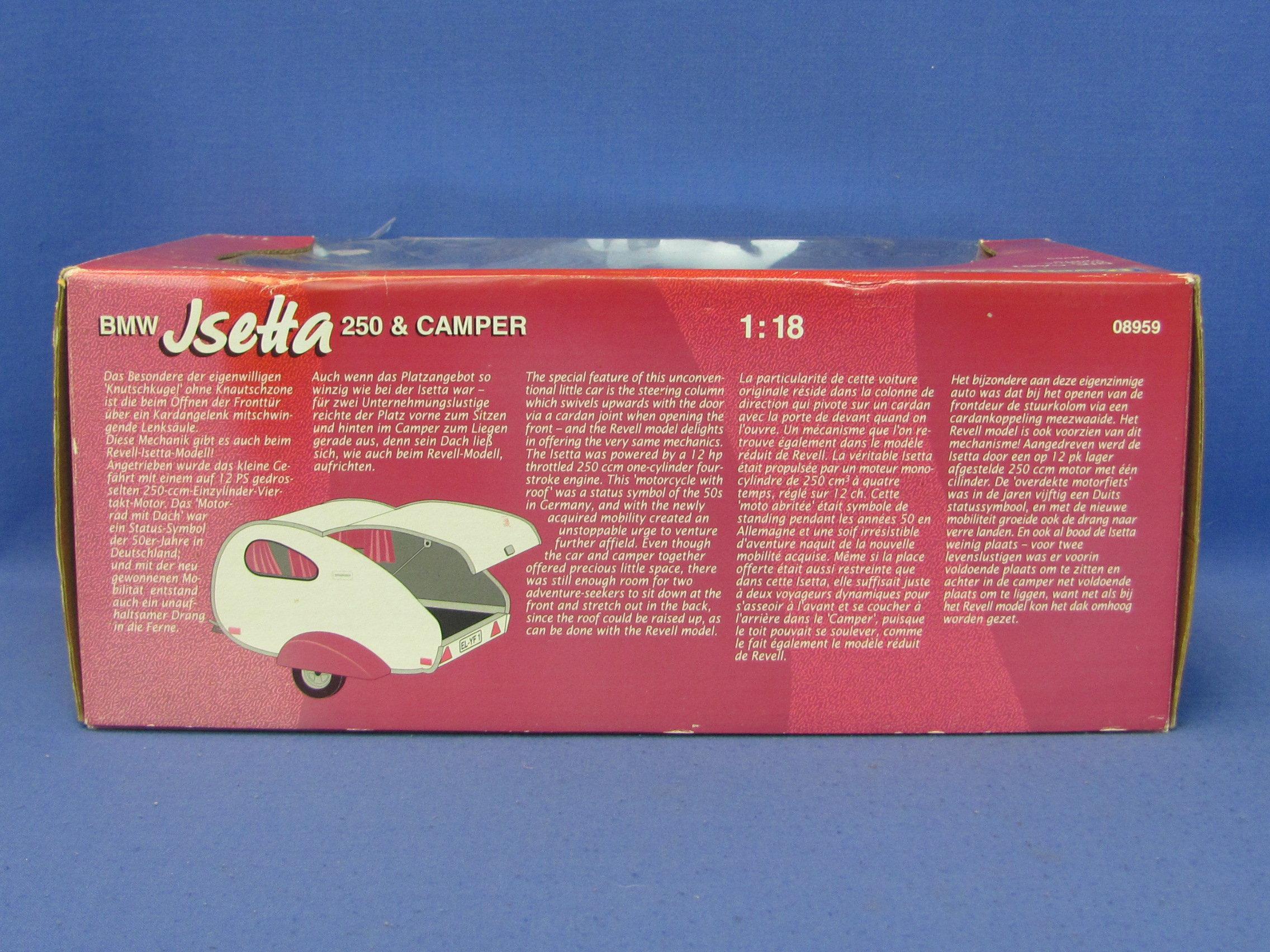 Revell BMW Isetta 250 & Camper – 1:18 Scale – New in Box – 1998