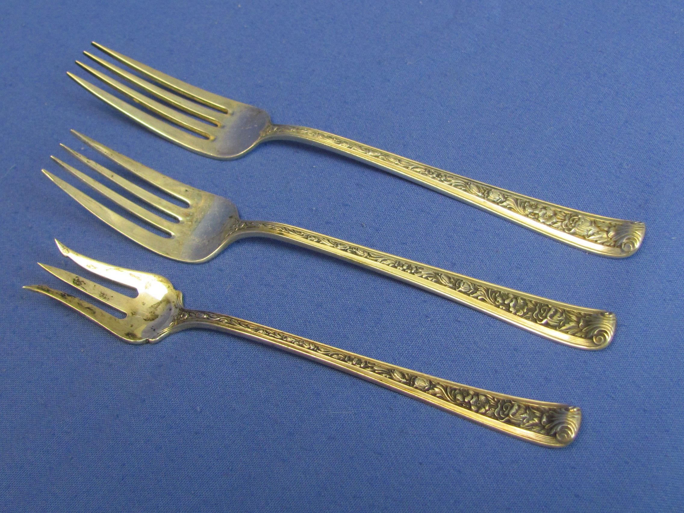 38 Piece Sterling Silver Flatware Set – Windsor Rose by Watson – Circa 1940