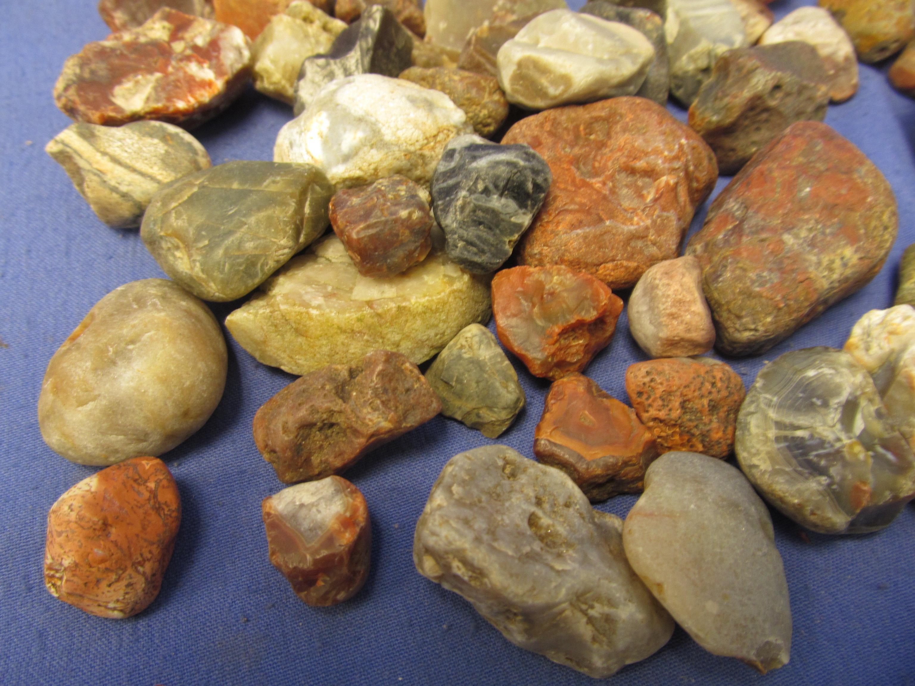 Raw Agates & Other Stones For Tumbling – Appx 2 Lbs