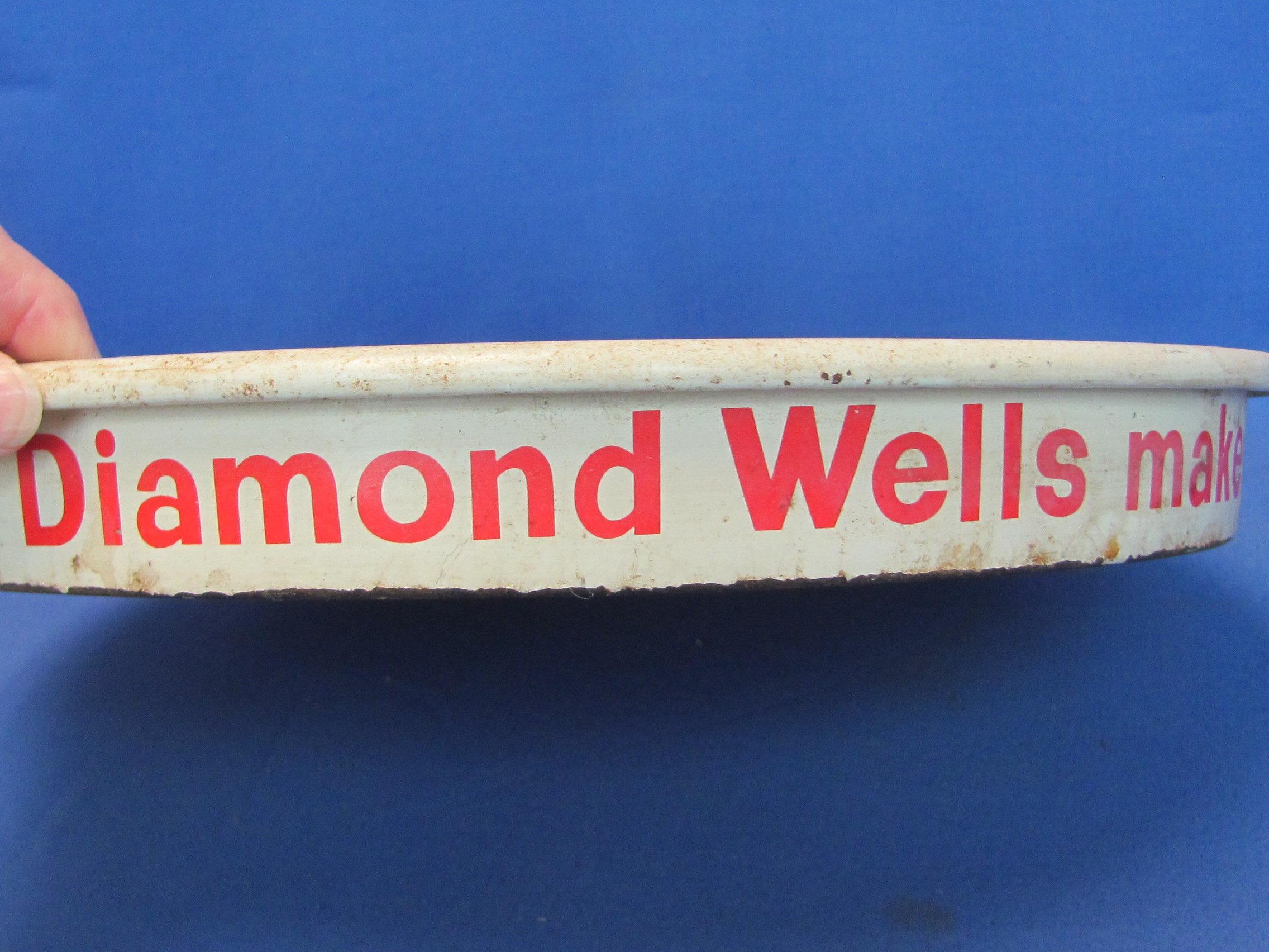 Round Grain Belt Beer Tray – 13 1/4” in diameter - “The wonderful water of Diamond Wells makes