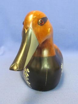 Painted Wood duck Decoy/Figurine – 15” long – No name or maker