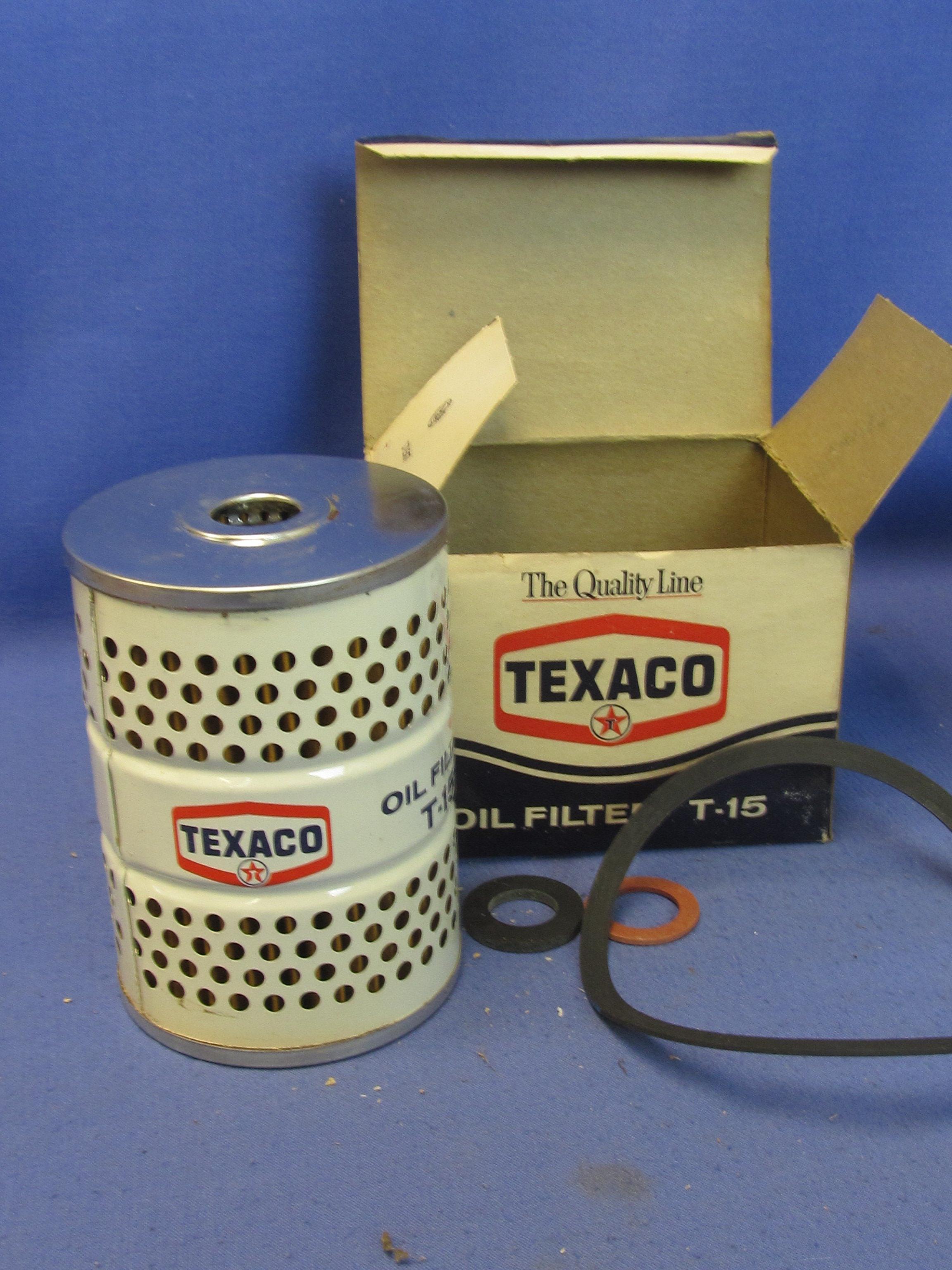 2 Vintage Texaco Oil Filters T-15 – NIB