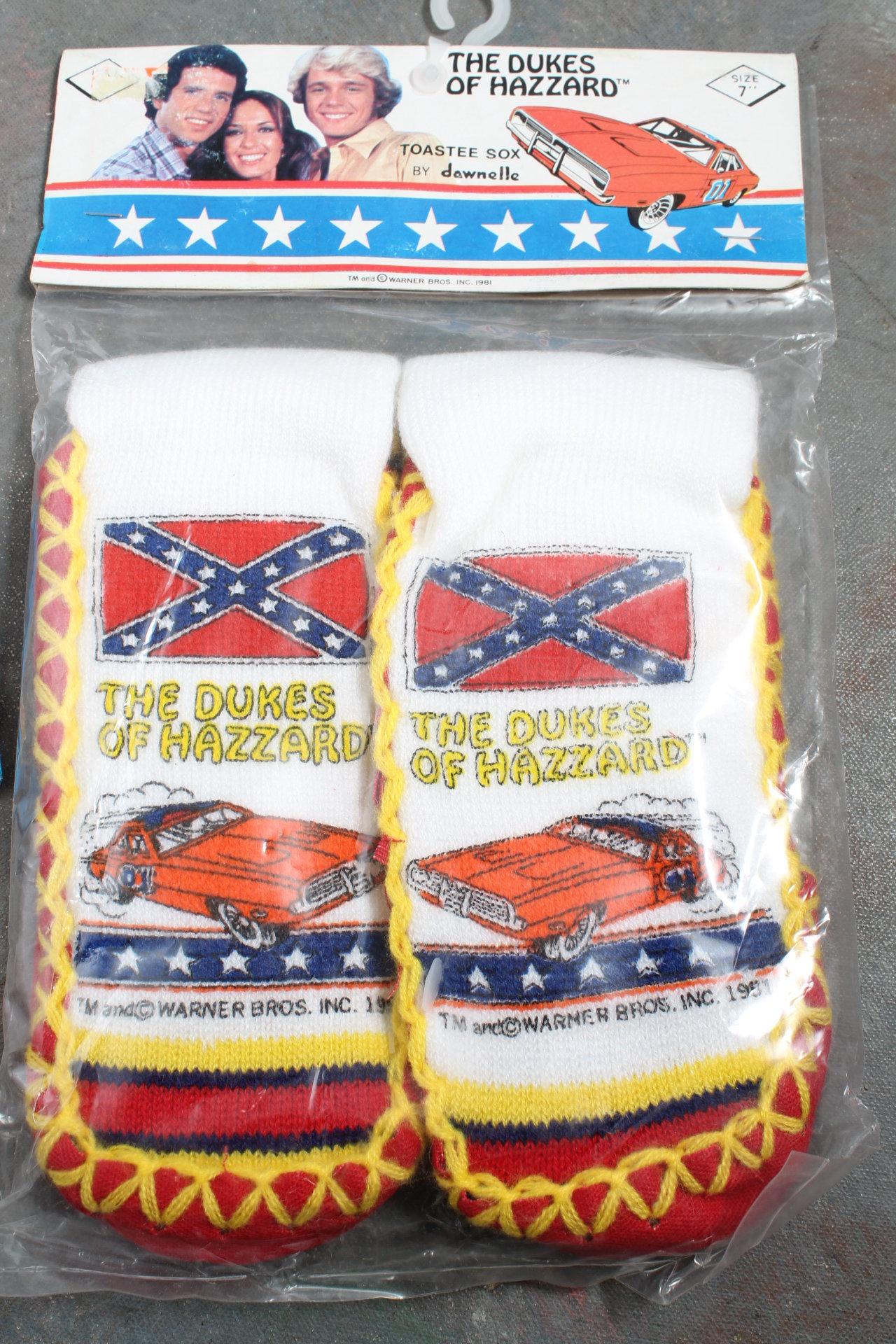 1981 Dukes of Hazzard Size 7 Toastee Sox by Warner Bros. New/Old Stock