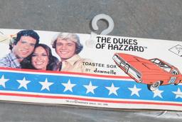 1981 Dukes of Hazzard Size 7 Toastee Sox by Warner Bros. New/Old Stock