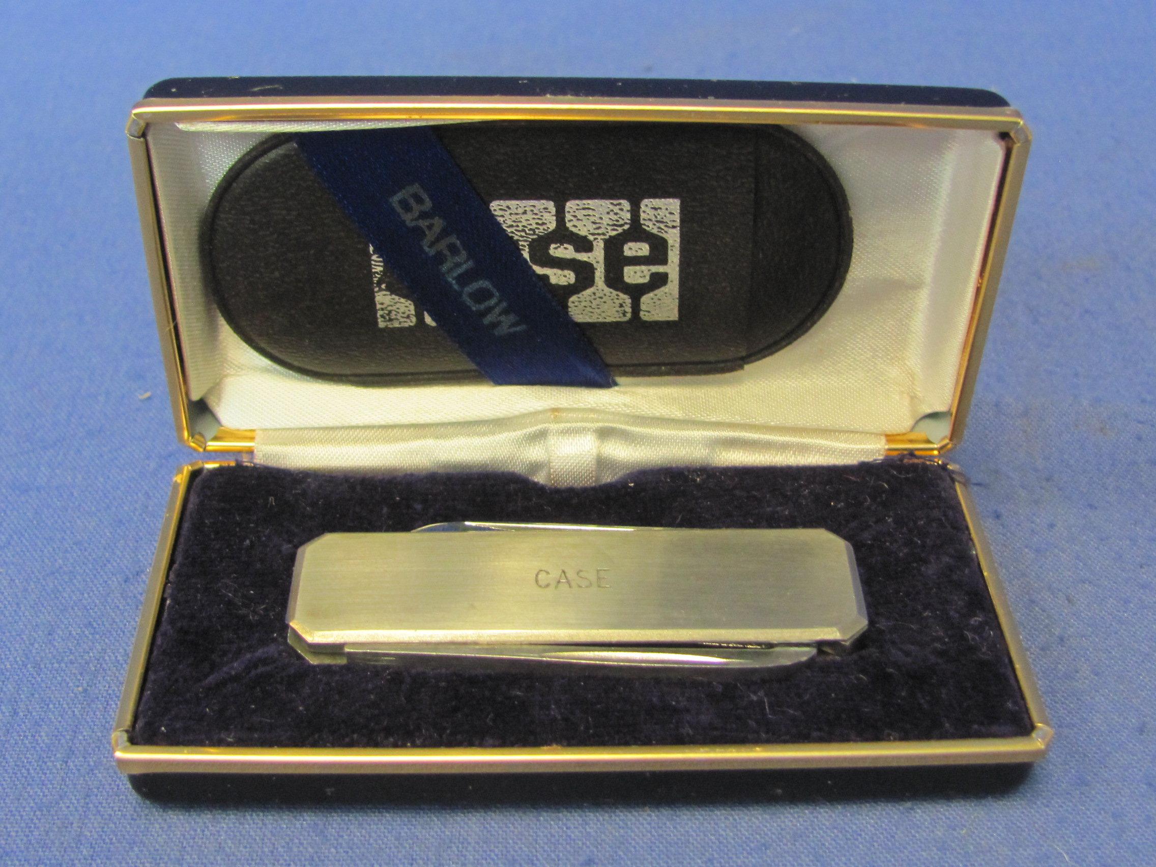 Small Pocket Knife in Box – Engraved CASE – by Barlow – 2 3/8” folded