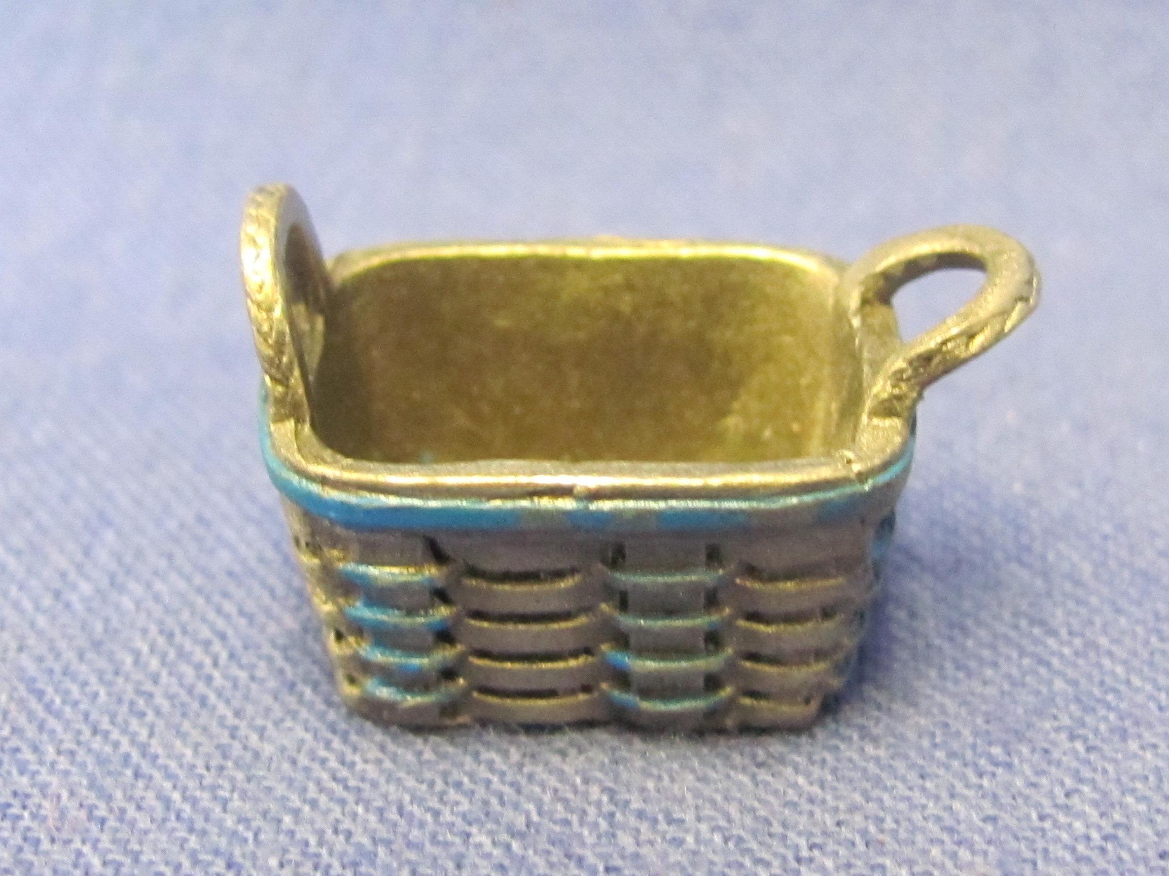 Miniature Metal Longaberger Baskets – 1 Tack Pin – 1 Pitcher – Tallest is 7/8”