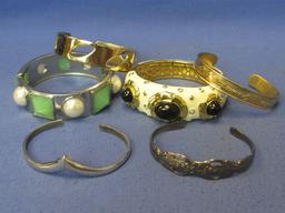 Lot of Metal Cuff or Hinged Bracelets – A couple by Avon – 1 Gemini zodiac sign