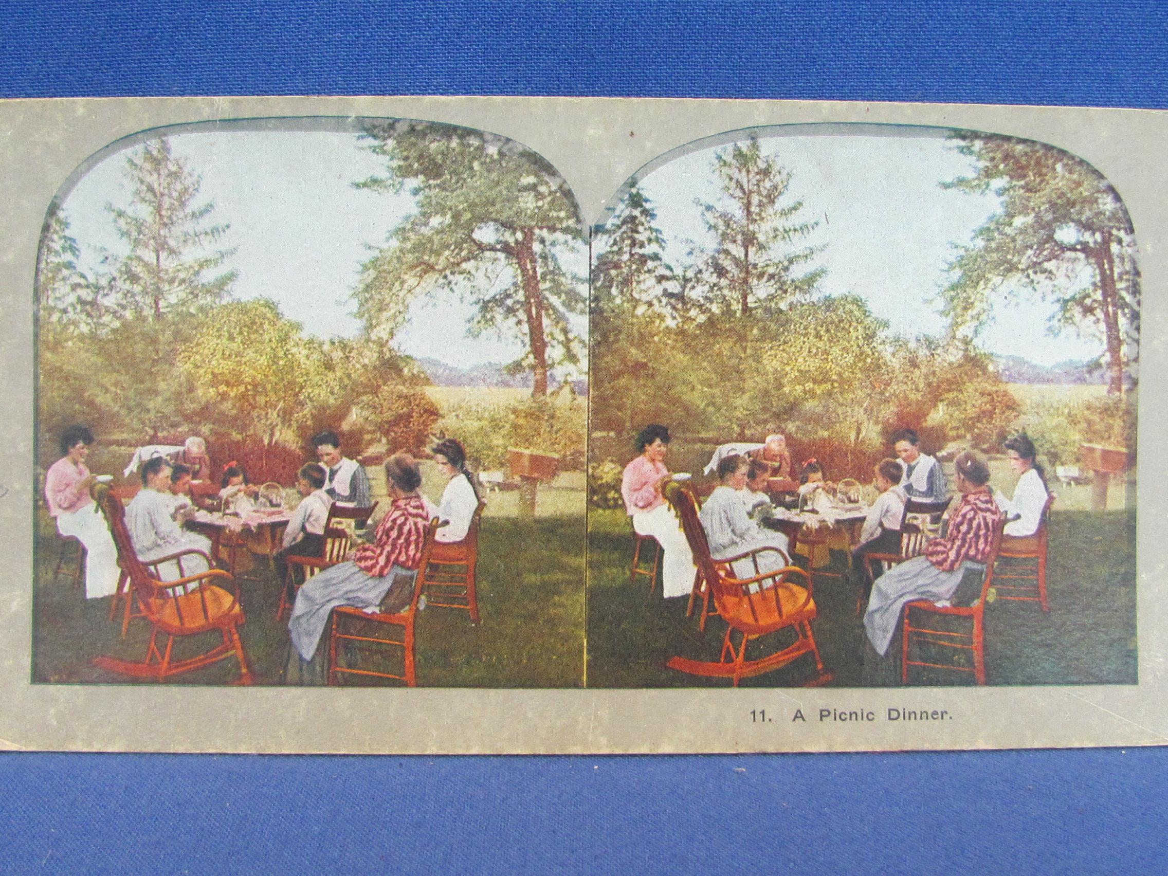 21 Stereoview Cards – Mostly Humorous – Condition varies – As shown