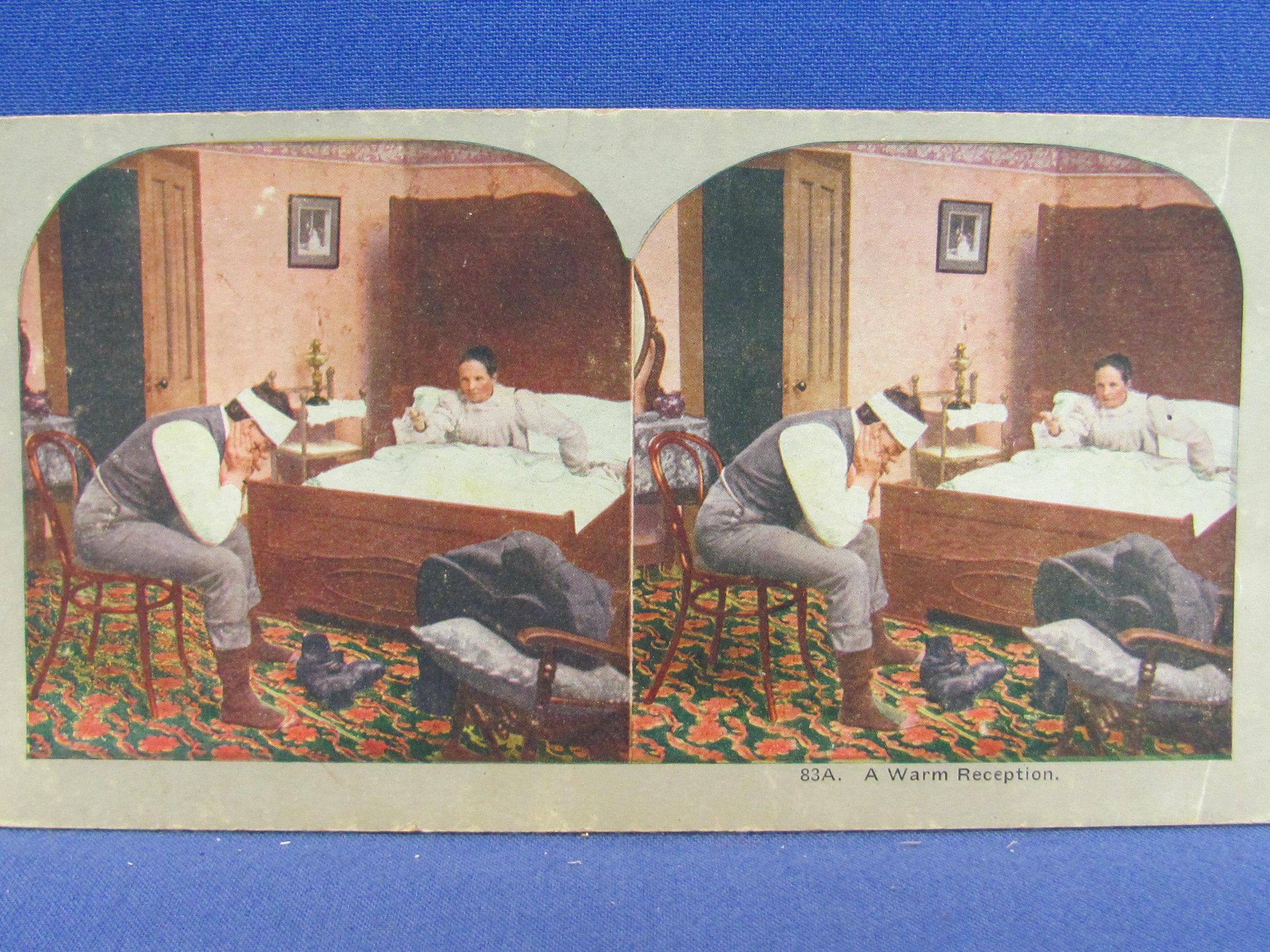 21 Stereoview Cards – Mostly Humorous – Condition varies – As shown