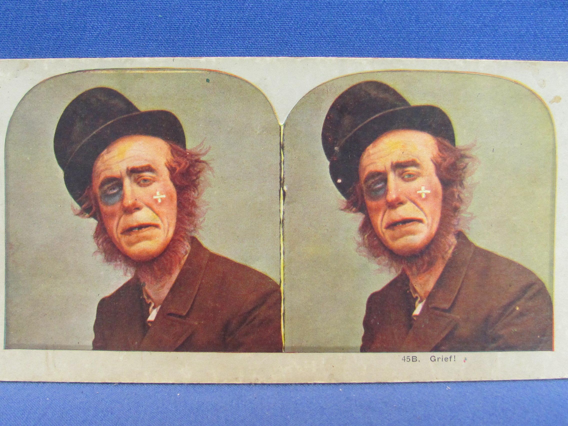 21 Stereoview Cards – Mostly Humorous – Condition varies – As shown