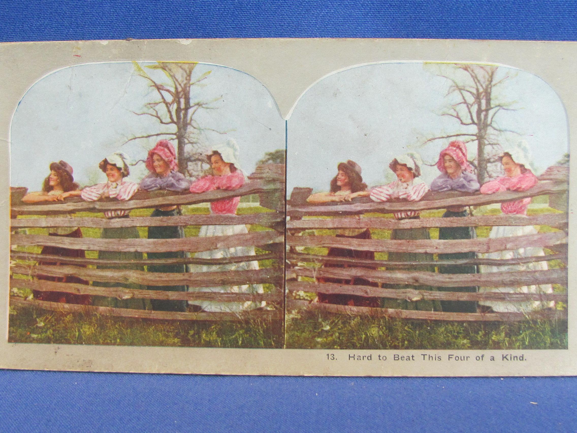 21 Stereoview Cards – Mostly Humorous – Condition varies – As shown