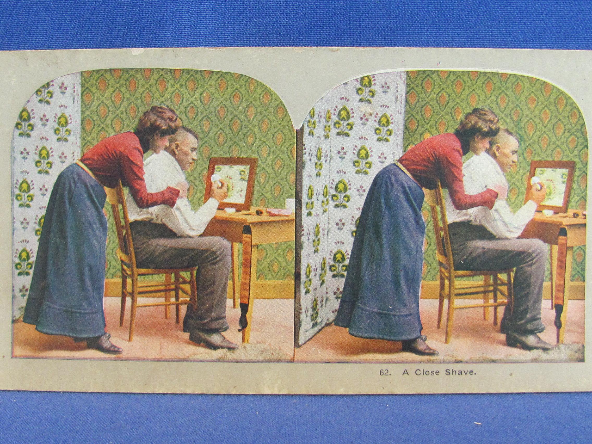 21 Stereoview Cards – Mostly Humorous – Condition varies – As shown