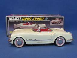 Deluxe Open Sedan – Toy Friction Car – Metal & Plastic – 9 1/2” long – In Original Box