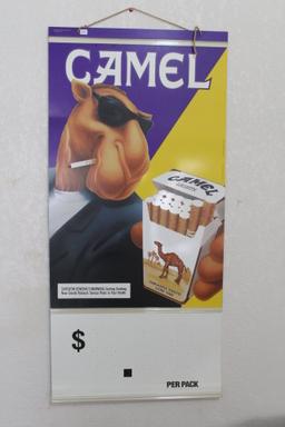 1994 Joe Camel Cigarettes Double Sided Store Display Sign 39 1/4" x 18"