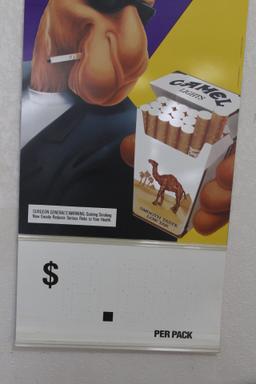 1994 Joe Camel Cigarettes Double Sided Store Display Sign 39 1/4" x 18"