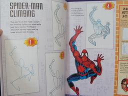 Spider-Man Lot: Drawing Book – Clock – License Plate – Pez – Stickers – Action Figurine