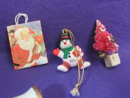 Lot of Miniature Christmas Ornaments – Range from about 1” to 1 1/2” long