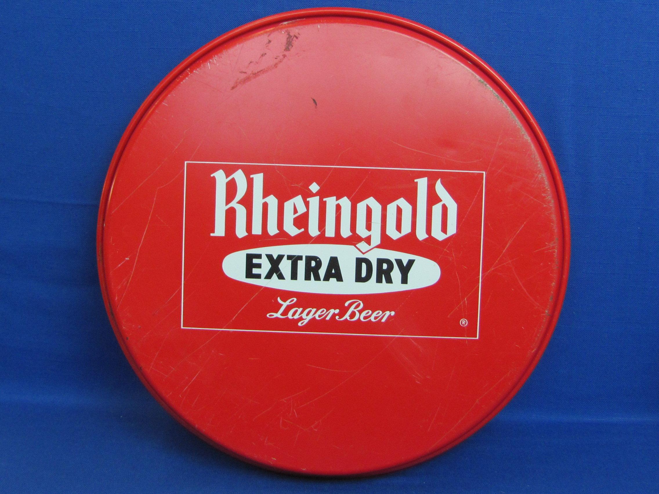 Round Beer Tray “Rheingold Extra Dry Lager Beer” - Liebmann Breweries, New York – 13 1/4”