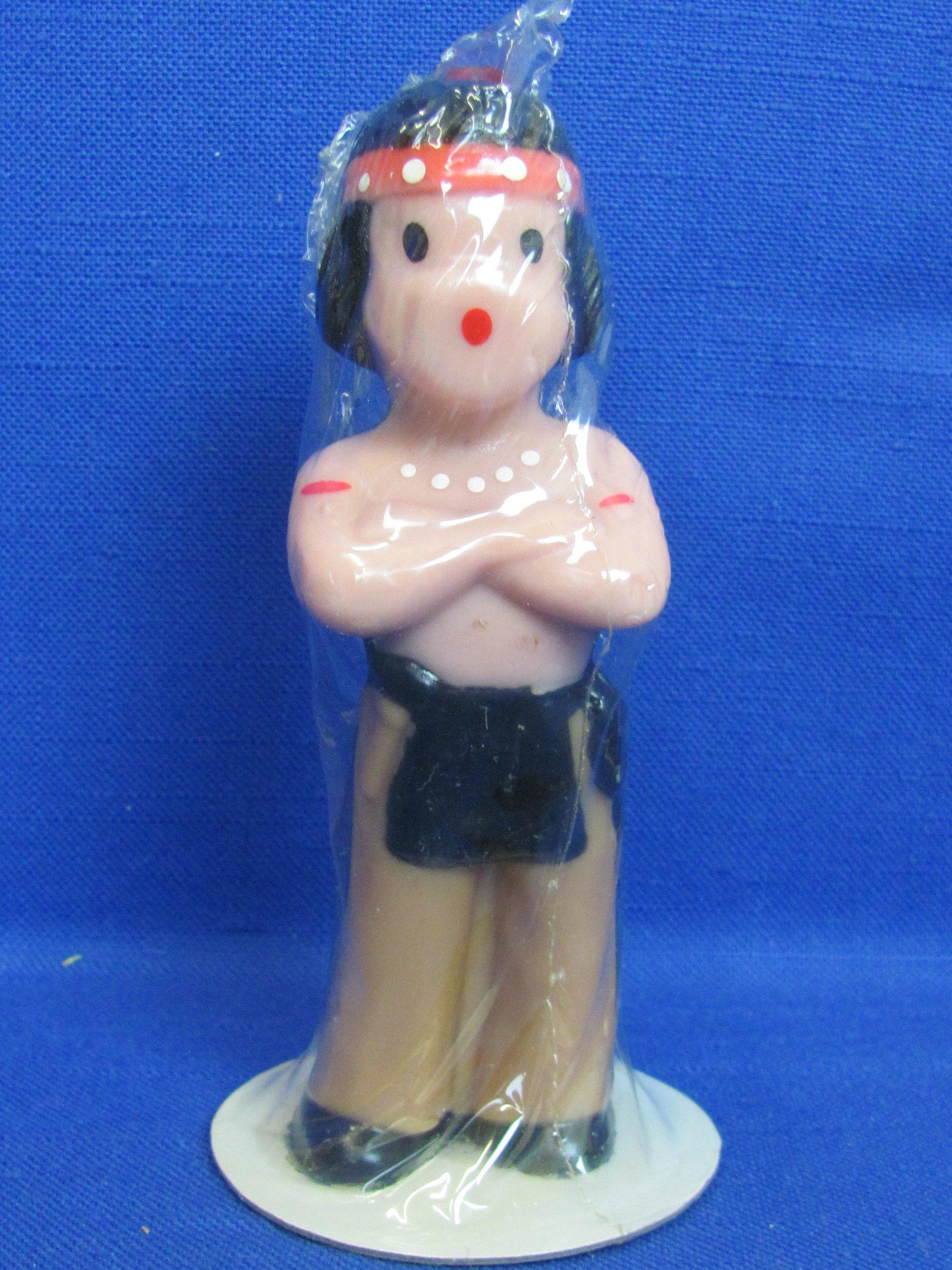 Native American Indian Candles by Gurley – 5” tall – Still original seal