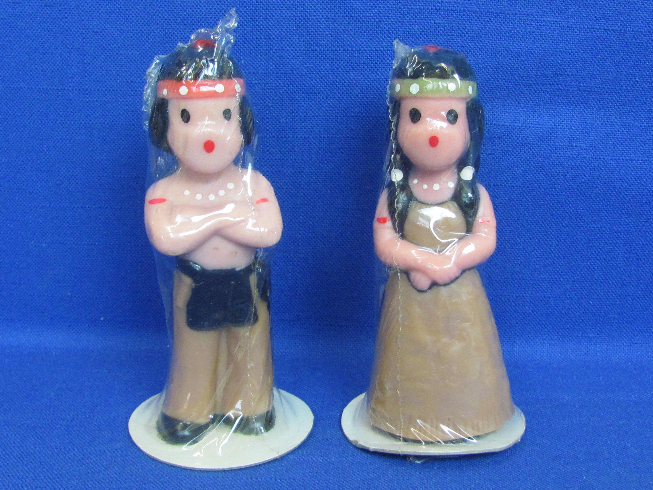 Native American Indian Candles by Gurley – 5” tall – Still original seal