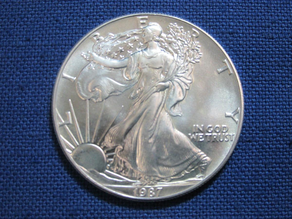 1987 Silver Eagle Coin – 1oz. Fine Silver – As shown