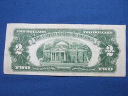 1928G Series United States $2 Note – Red Seal – E05621636A – Clark-Snyder – As shown