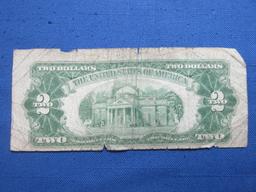 3 US Bills – 1928F Series $2 Note(Red Seal) – 2 1988 Series $1 Notes(Green Seals) – As shown