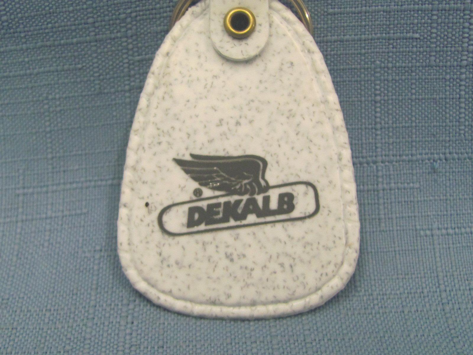 Dekalb Seed Corn Key Chains (12) – Plastic With Metal Ring – Nice Condition