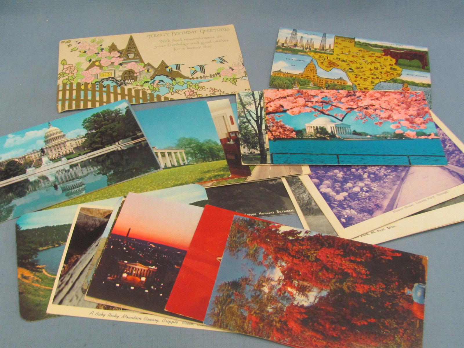 Collection of Post Cards – Linens – Glossy – Photographs – Kopper Kard – U.S. - Holiday Greetings