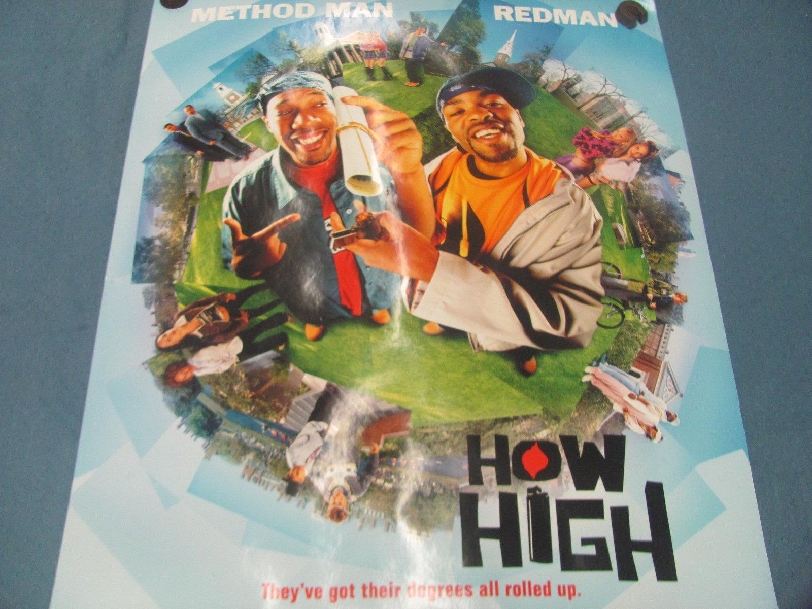 2001 How High Movie Poster – Two Sided – Method Man – 26 5/8” x 39 5/8”