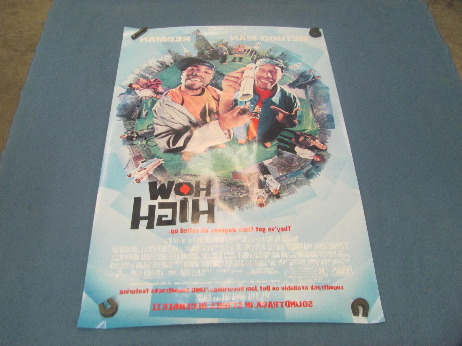2001 How High Movie Poster – Two Sided – Method Man – 26 5/8” x 39 5/8”
