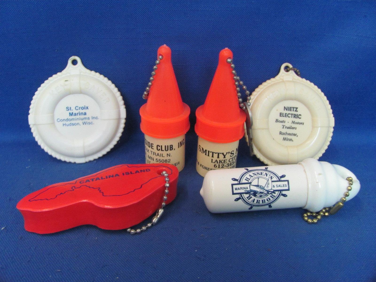 Advertisement Boat Key Chains – Tallest is 4 1/4” - Light Wear