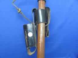 Vintage Wood Police ? Baton & Holster – 24 1/4” - Wear to Both Items – Some Nicks