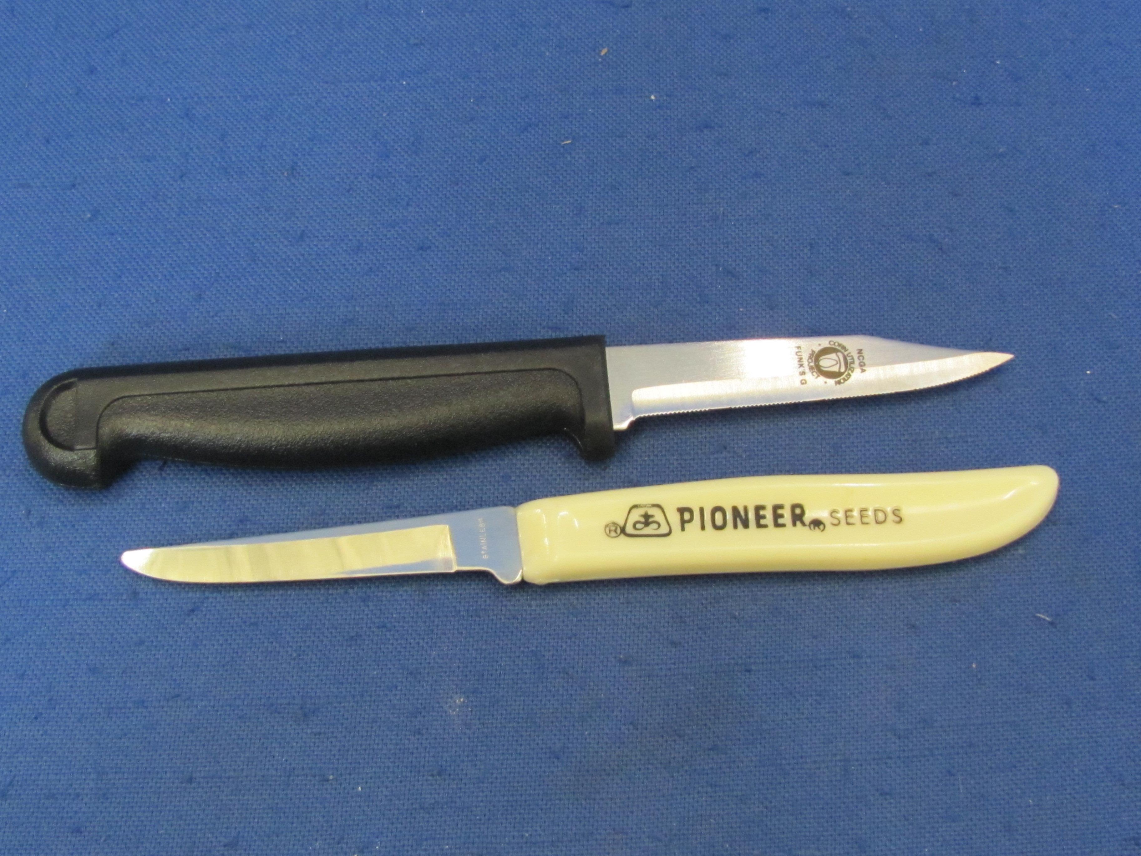 Ag Advertising Knives – Pioneer Seeds Knife – Black-Handled NCGA Knife -