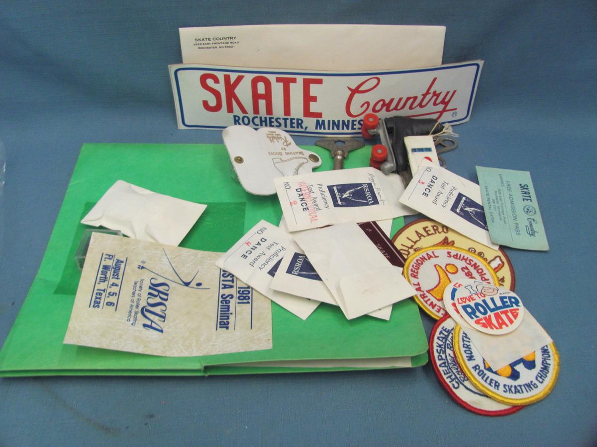 Rochester Skate Country & Other Skating Collectibles – Paper Stickers Patches Keychain Lapel Pins