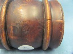 Wood Dice Shaker – 4 7/8” T – Some Wear/Cracks